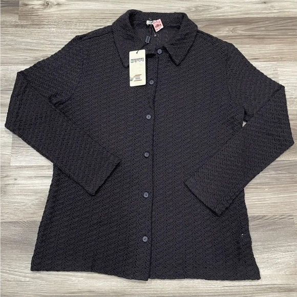 Women’s Missoni Sport Wool Acrylic Collared Button Down Sweater Open Knit - Picture 1 of 13